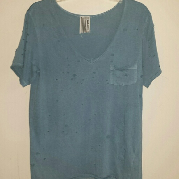 NWOT distressed free people pocket tee!
