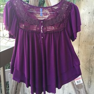 Free People Purple blouse