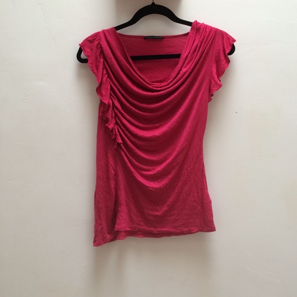 Banana Republic fuchsia drape top
