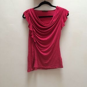Banana Republic fuchsia drape top