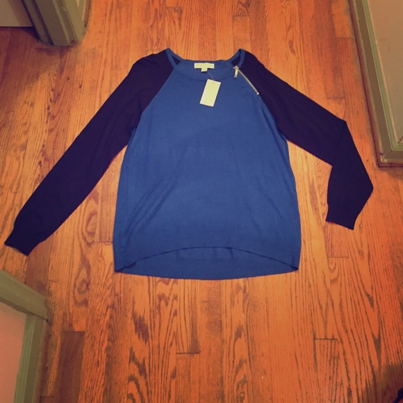 Michael Kors Blue sweater w/ zipper