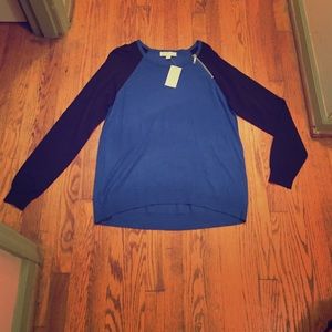 Michael Kors Blue sweater w/ zipper
