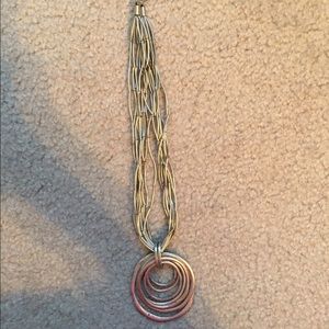 Funky silver necklace