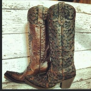 Corral Tall Brown & Black Lace Cowgirl Boots