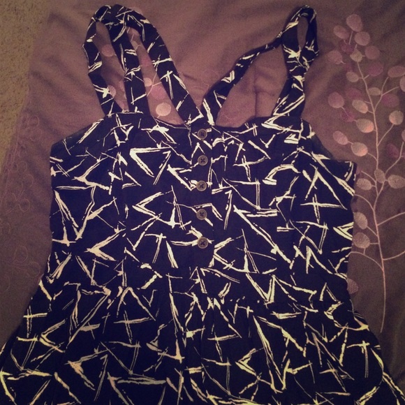 Black and white graffiti print sundress