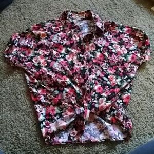 Floral tie top