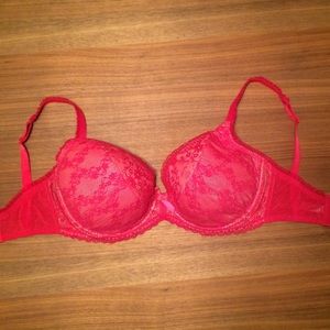 ❗️SOLD- 34FF - Pink Lace Padded Bra - NWOT