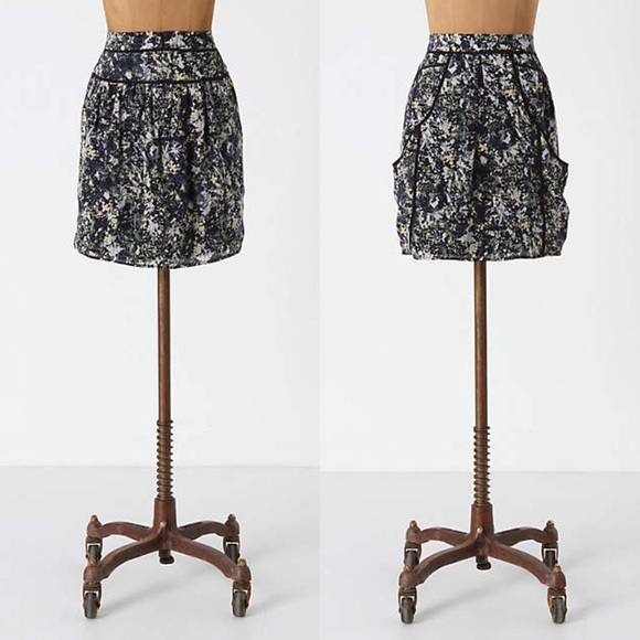 Anthropologie Silk Inked Marble Mini by Lilu