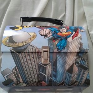Vintage Superman lunch box type purse