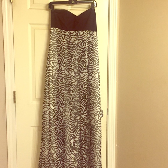 Strapless Zebra Print Dress - Picture 1 of 1