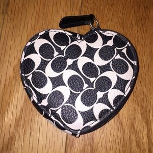 Coach Heart Shaped Coin Bag