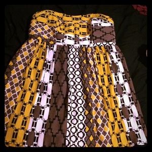 Torrid Printed Strapless Dress