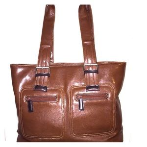 Tommy Hilfiger Cognac Brown Leather purse