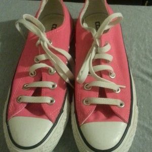 Neon pink converse