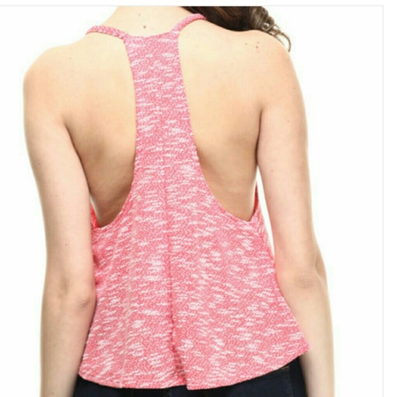 FINAL PRICE - NWOT Hi-low Cropped Top - Coral - Picture 3 of 4