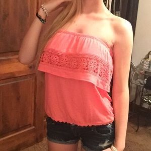 Oneill, strapless pink top