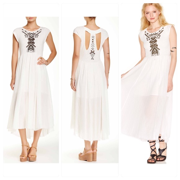 Medium Off white midi cut out dress new