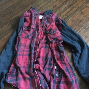 plaid flannel jacket w/ hoodie