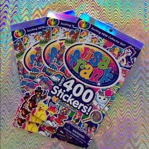 3 packs Lisa Frank Sticker Book - over 400!!!