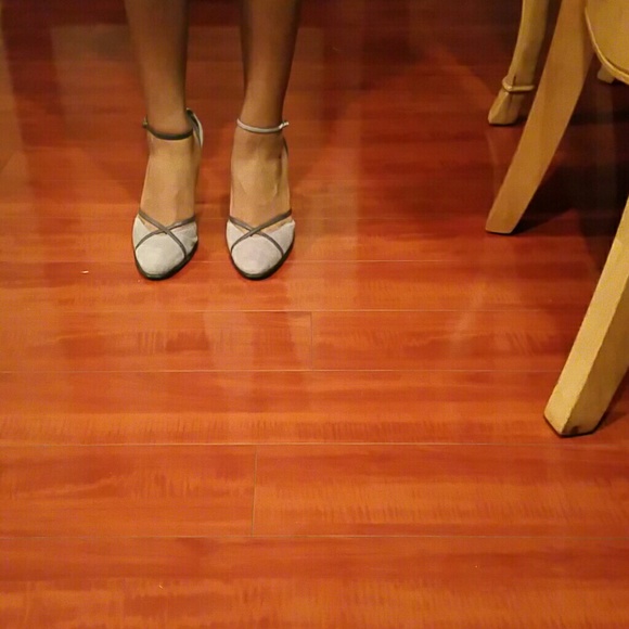Lavender with purple stripes shoes