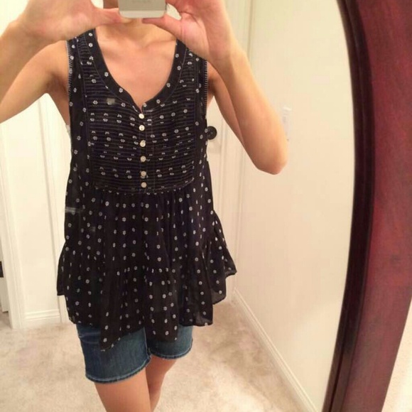Big Sale!!! Free people black and white babydoll - Picture 2 of 3