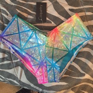 Colorful rave shorts