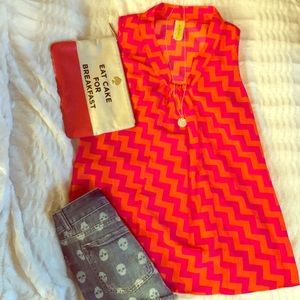 Orange & Pink Tank top from Francesca's NWOT