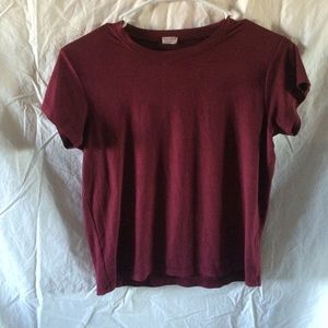 Brandy Melville Maroon T-Shirt