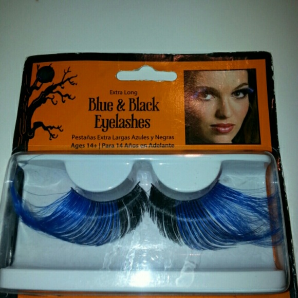 Halloween False Eyelashes 2 Tone Black and Blue