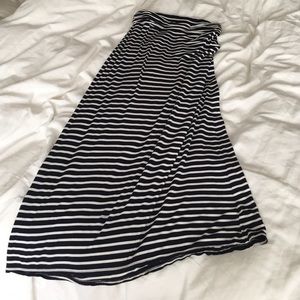 J. Crew striped maxi skirt