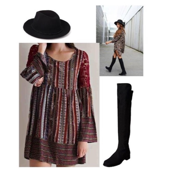 🌺HP 4/29🌺TRIBAL PRINT BABYDOLL DRESS - Picture 2 of 3