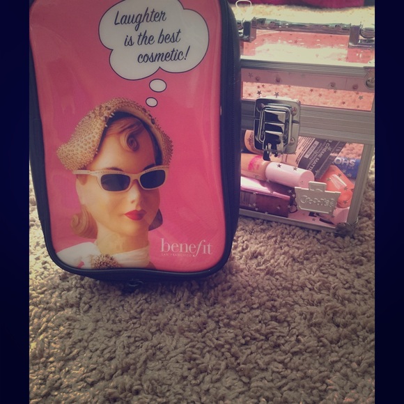 Benefit bag+ makeup case+ makeup + nail polish!