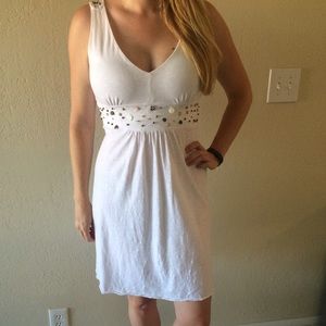Beaded White Beach Dress