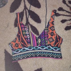 Tribal Print Crop Bralette