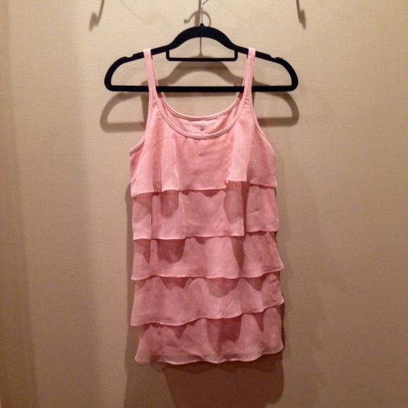 Pink Ruffled NY & Co Top