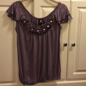 Purple top by Bobeau