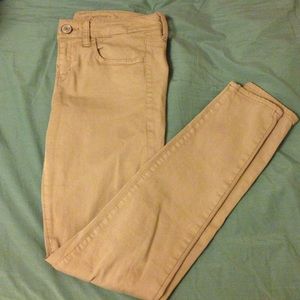 Khaki Jeggings -- American Eagle
