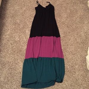 Color block maxi dress