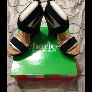 Charles David Black Wedges