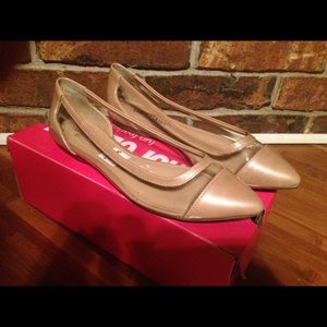 Nude see through flats