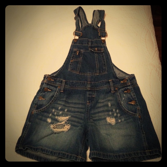 LEI overall shorts denim