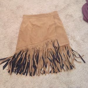 Suede skirt