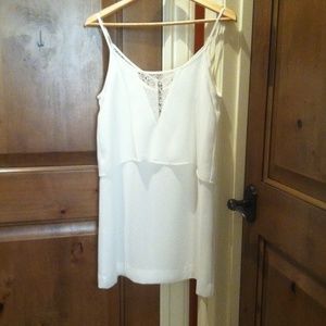 Mango layer white dress