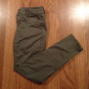 Green American Eagle Skinnies