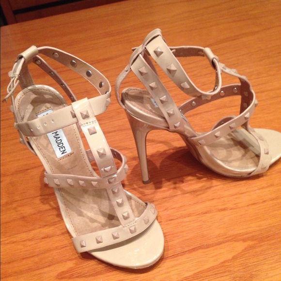 Nude Steve Madden Sandals with Spikes