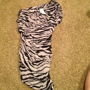Brand new zebra dress one arm