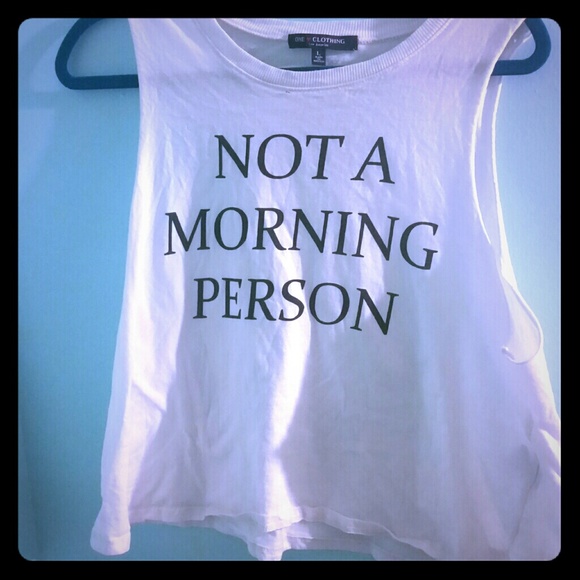 "Not A Morning Person" crop top