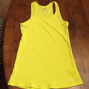 Neon yellow under armour tank!