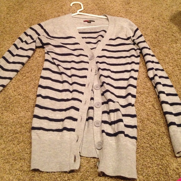 Blue and grey long sweater