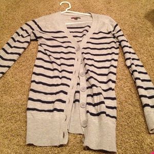 Blue and grey long sweater